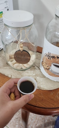 Cafe da recepção.