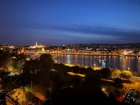 View from the veranda at night
