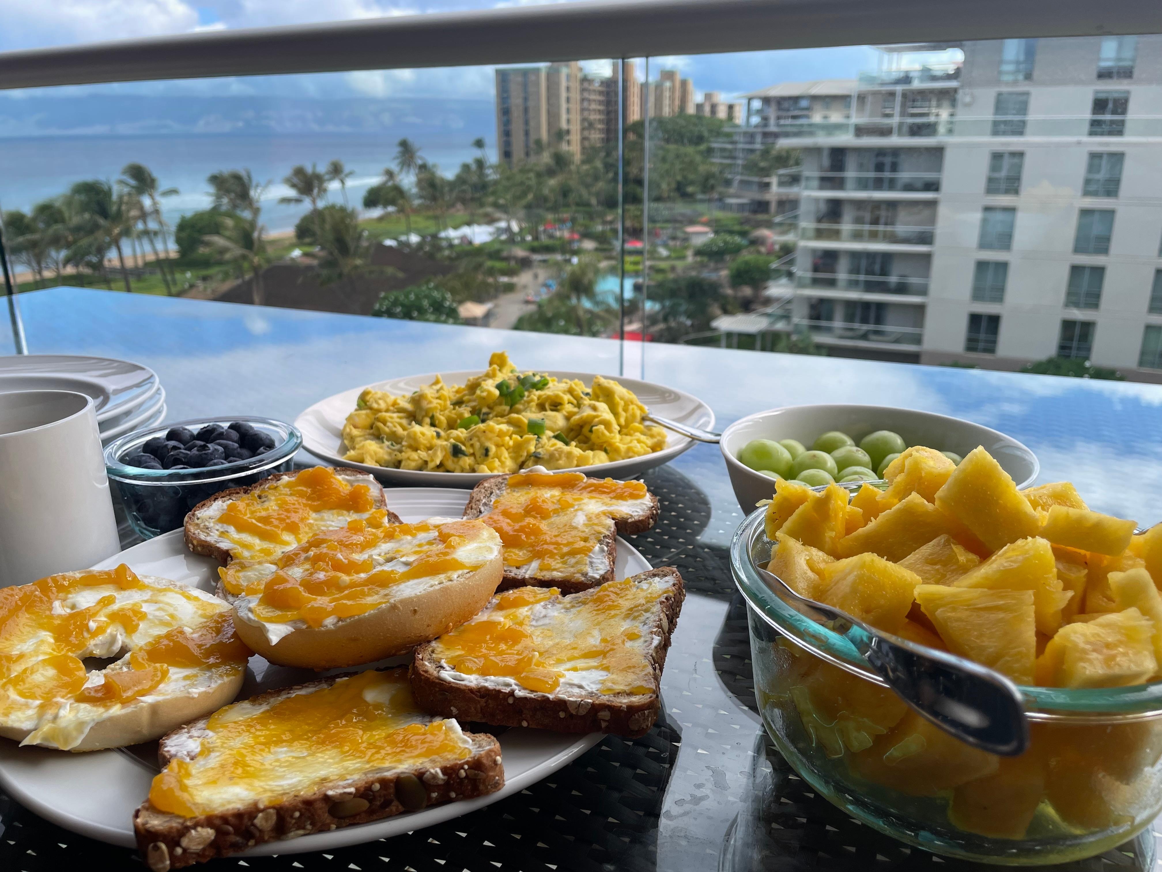 Breakfast on the balcony