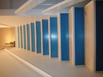 Stairs to living room / kitchen area.