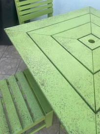 Again only option for a seat was this mold infested table