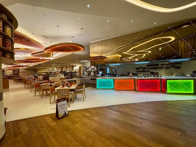 One of the restaurants by the lobby