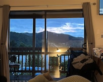 Evening view from comfy bed!