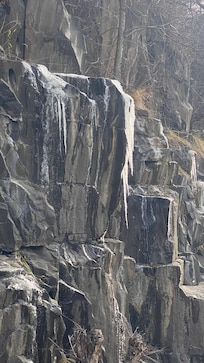 Icicles outside hotel