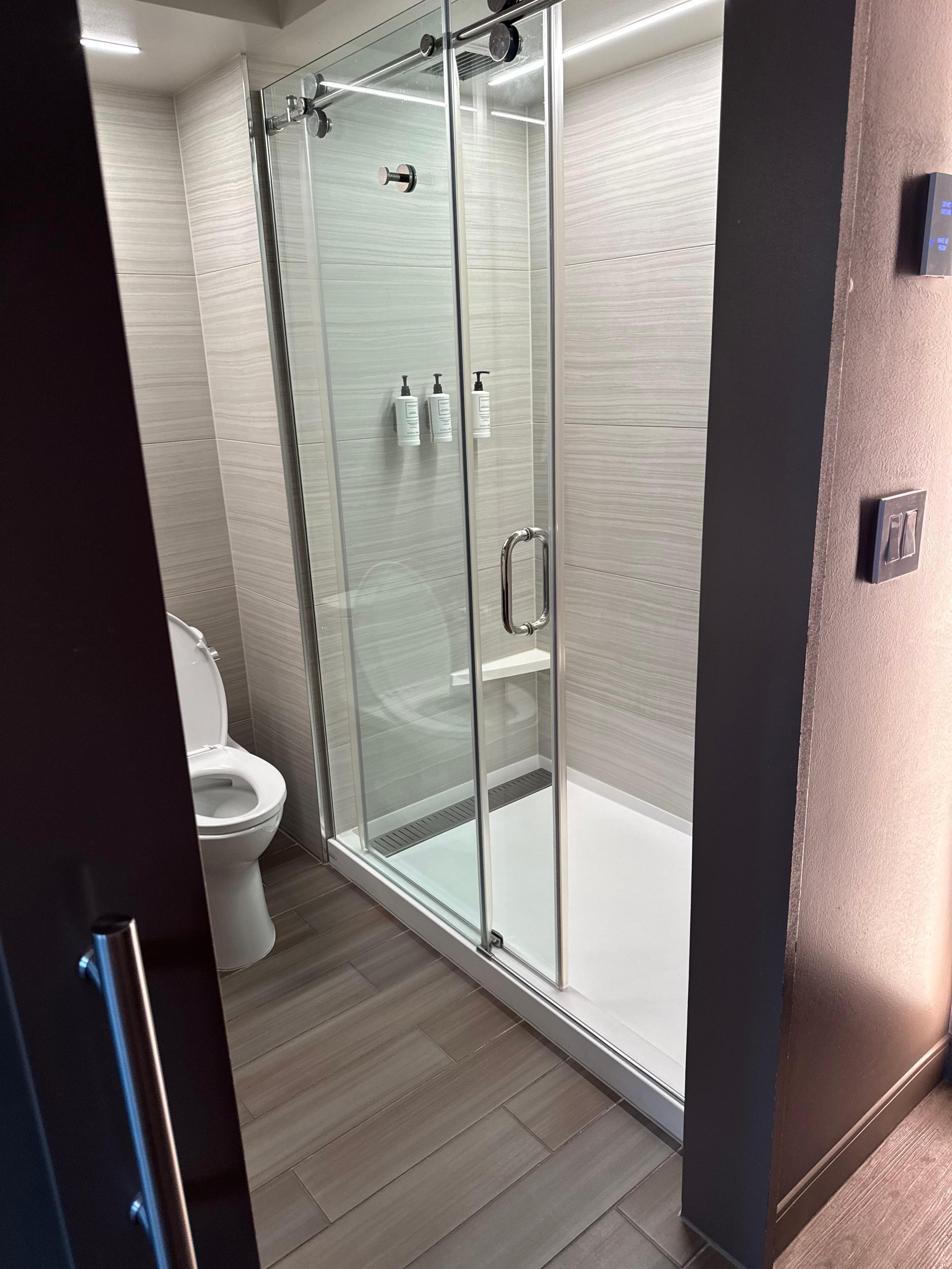 Clean and large shower