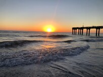 Sunrise from the beach at Embassy Suites St Augustine