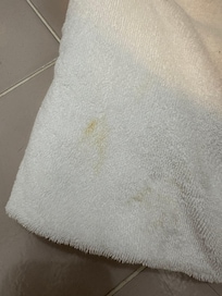 Stain on towel
