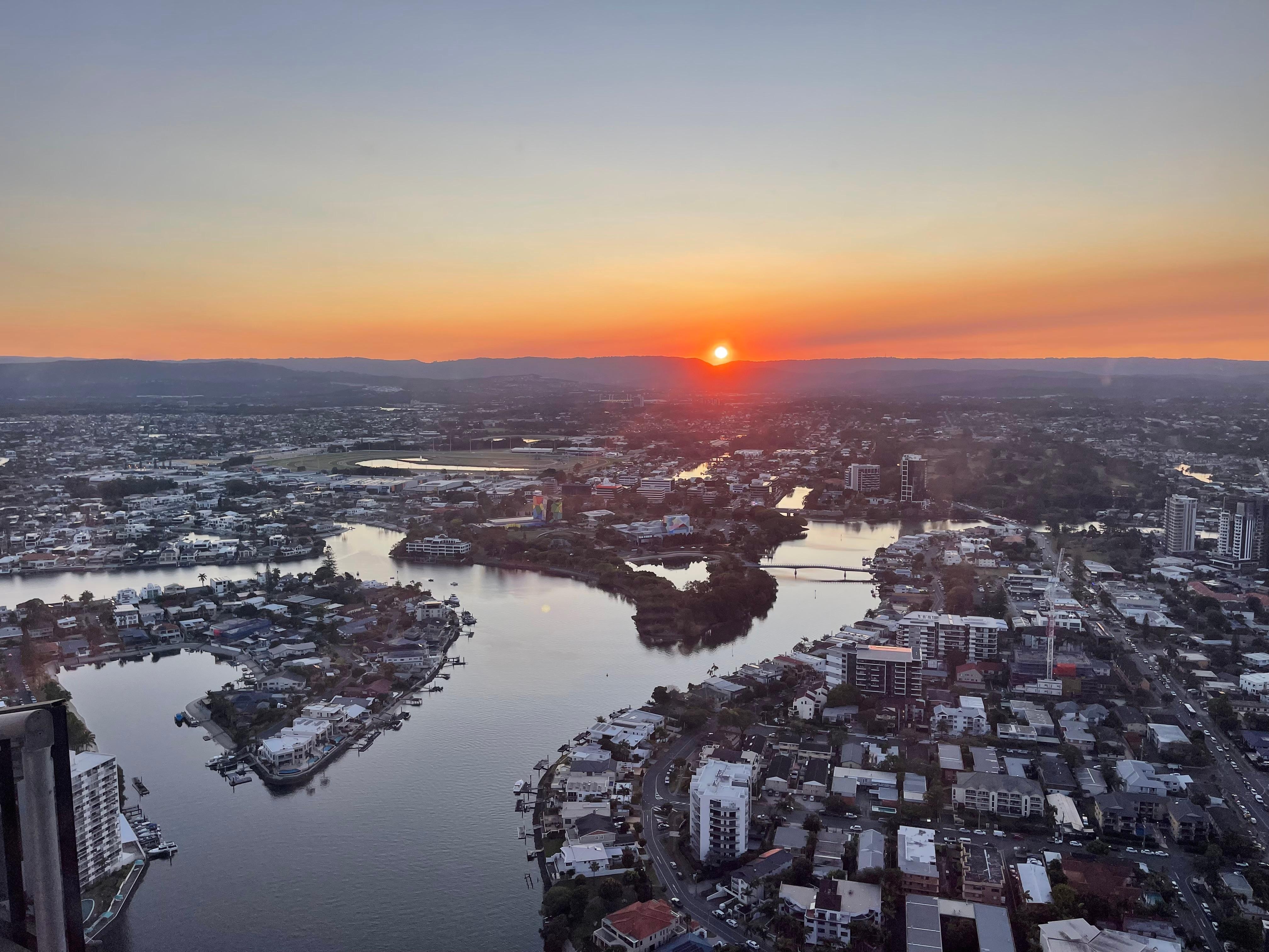 Sunset from twin bedroom