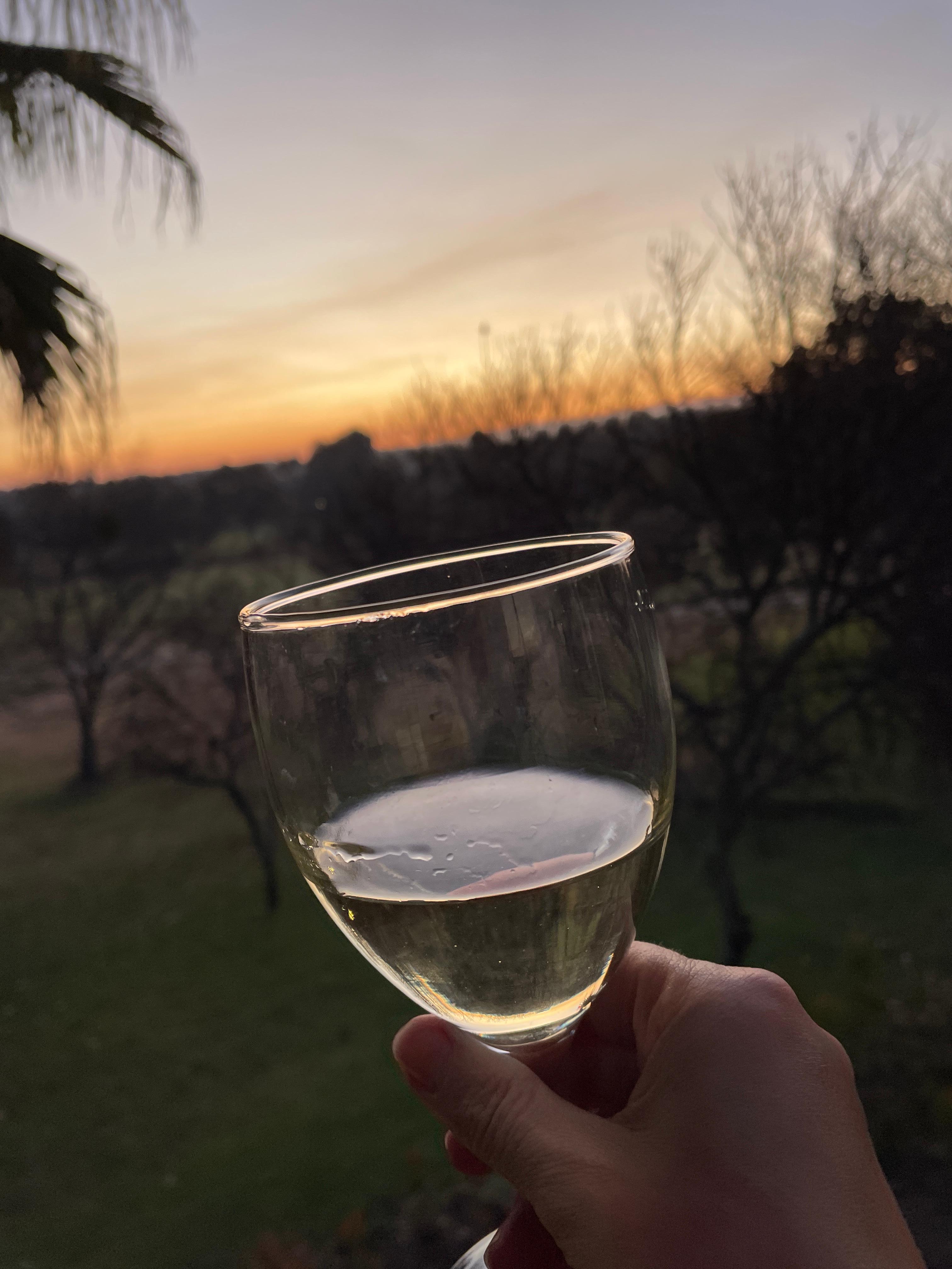 Sunset views over the golf course, from upper floor balcony