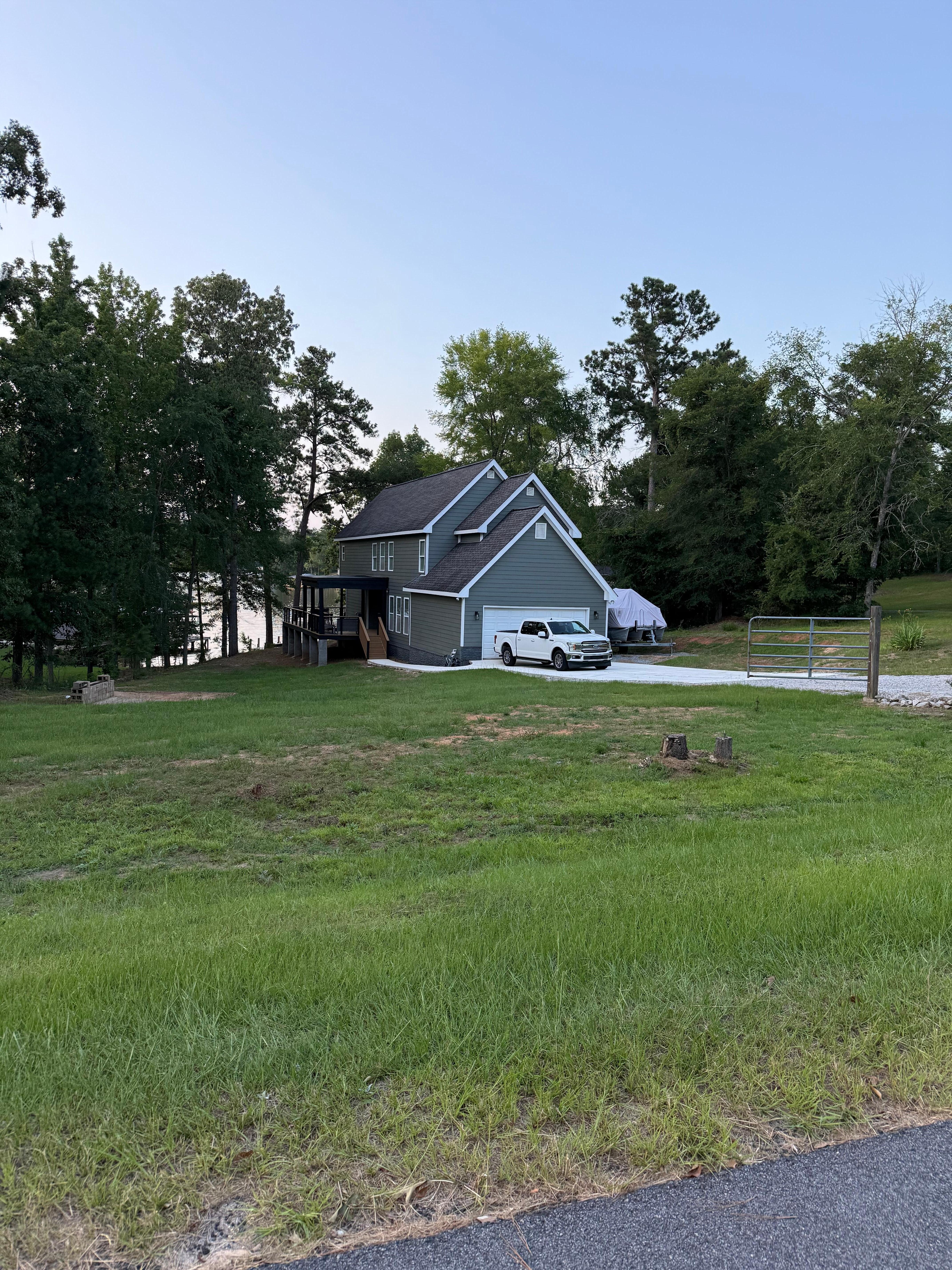 The house from the road. 