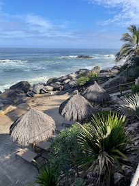 Lower beach area
