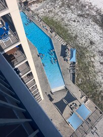 Pool view from our balcony