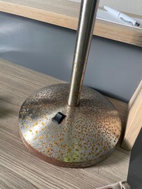 Corroded fittings and lamps.