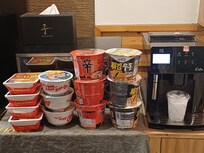 한류라면과아이스커피