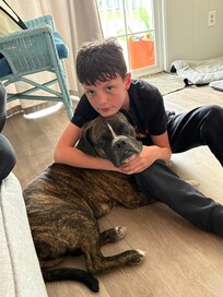 Gabe loving this place is pet friendly ❤️