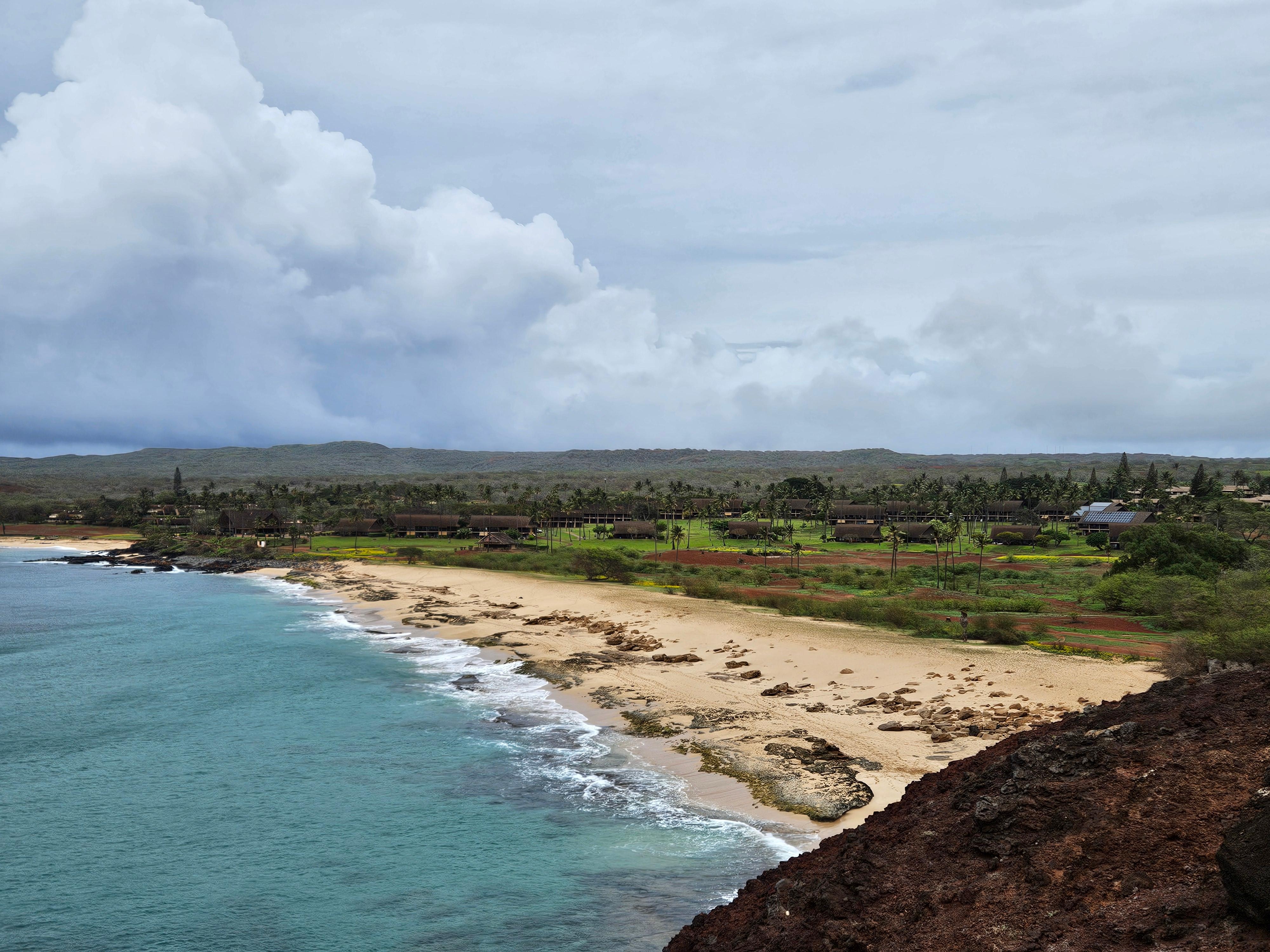Looking back at the resort behind Kepuhi beach