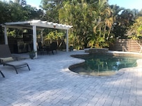 View from one of the sunbeds