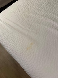 Stained bed covers