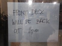 Locked with No Receptionist or Office Agent.