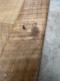 The nail head my husband found with his bare foot while getting into hot tub