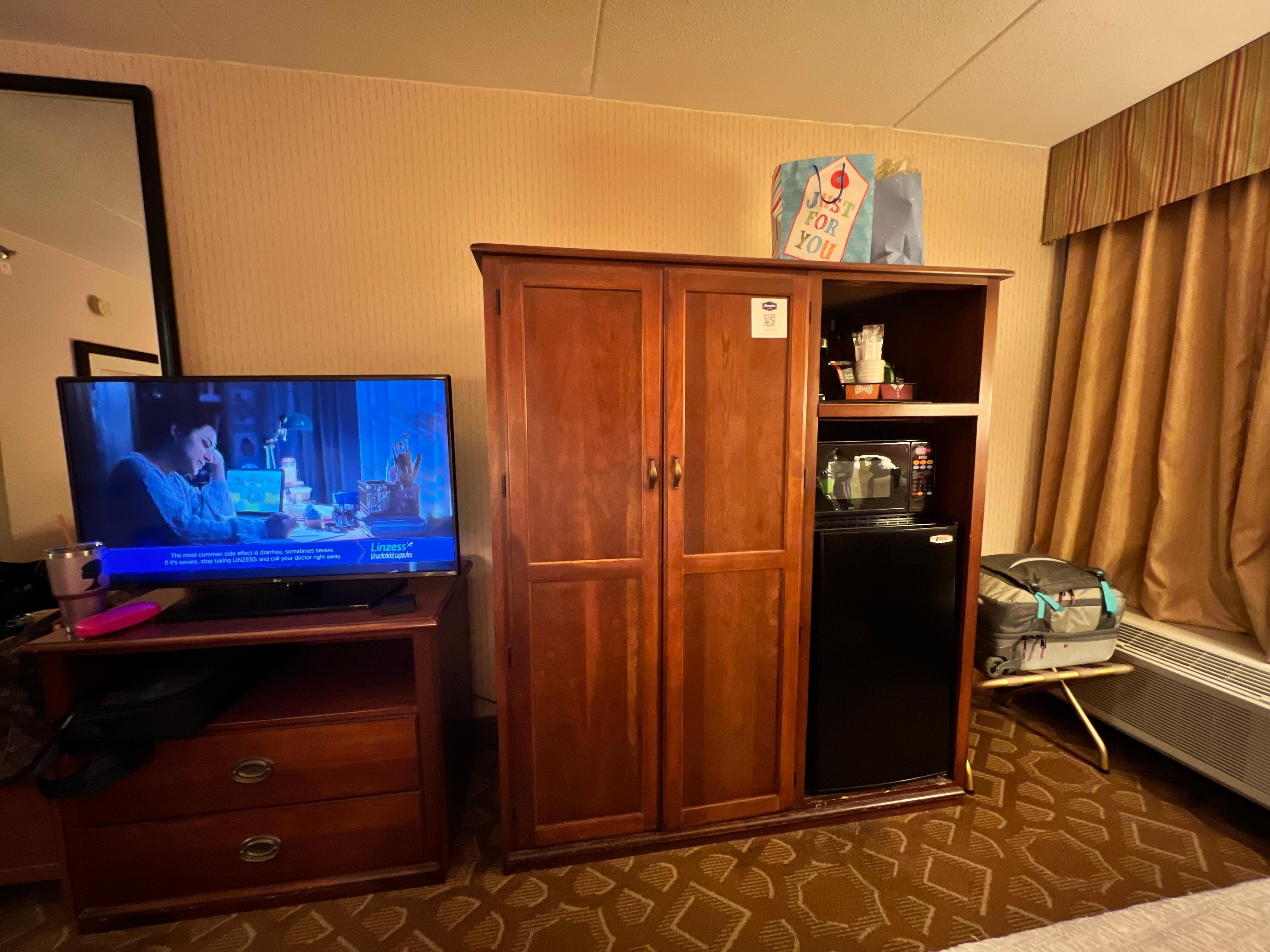 The 1980s decor was only covered up by the dog and Beast BO