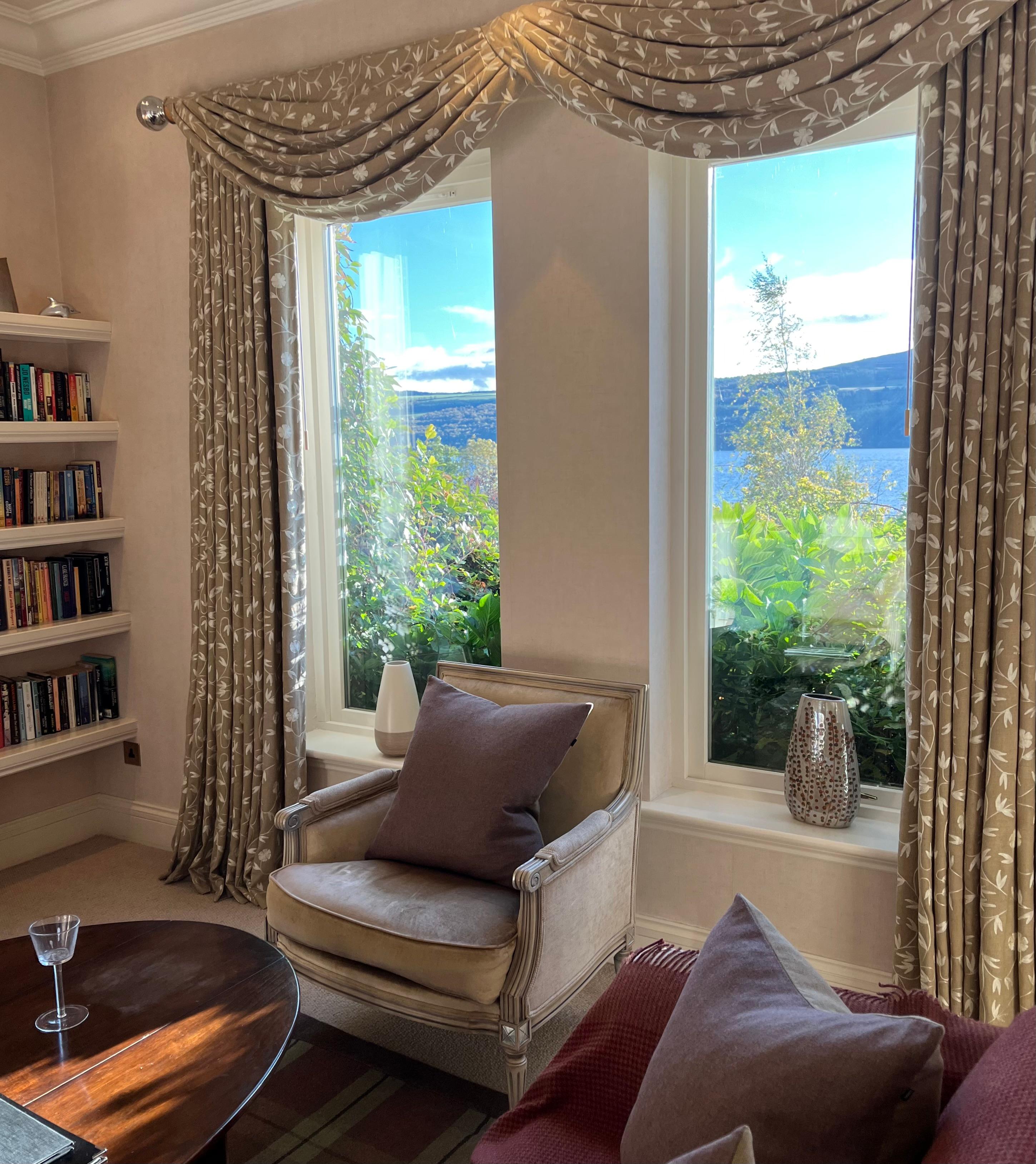 Lounge with views of the loch