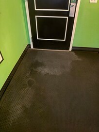 Water damage on carpet