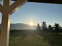 Front porch at sunrise.