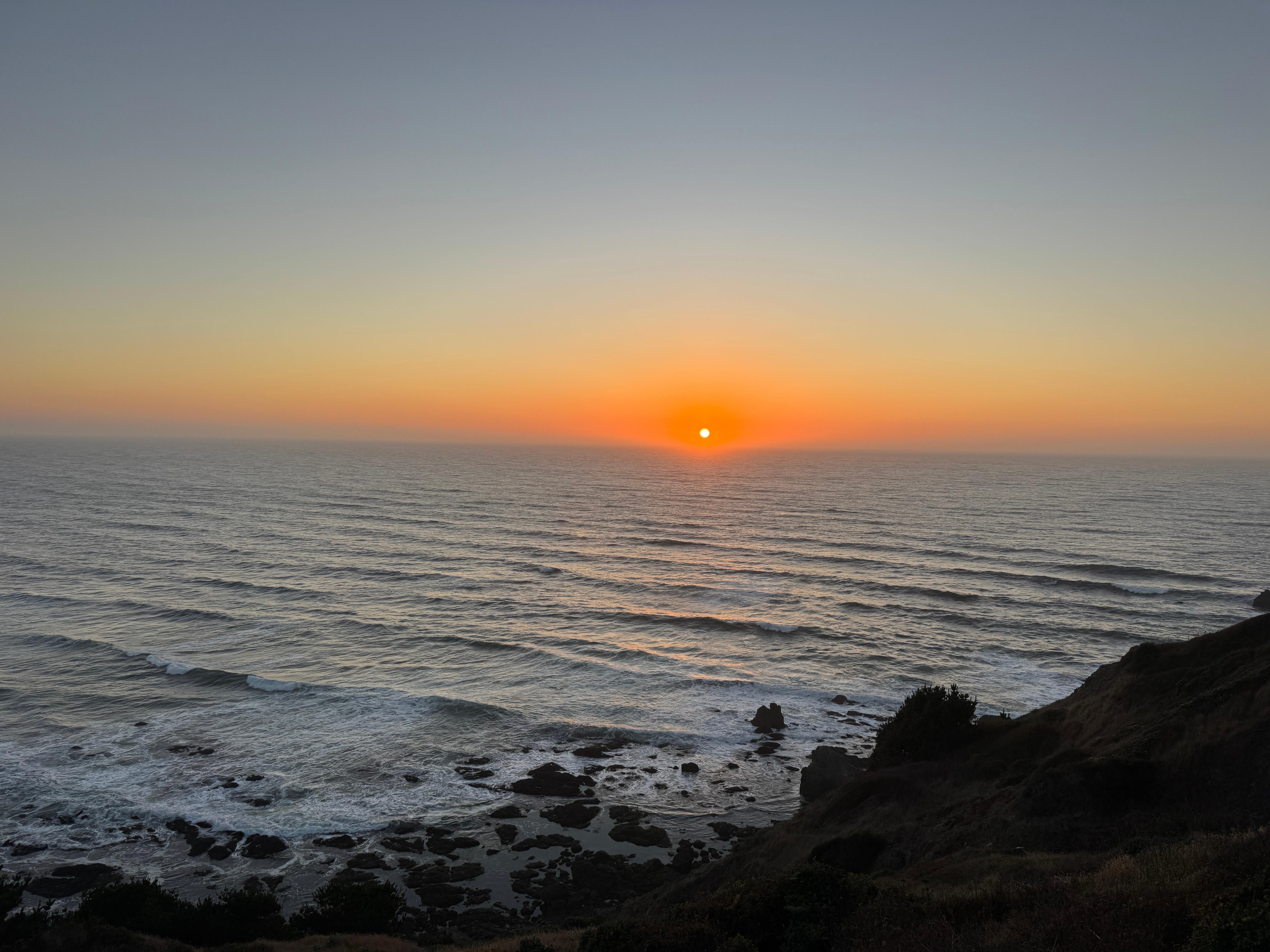 Sunset on the Mendocino coast