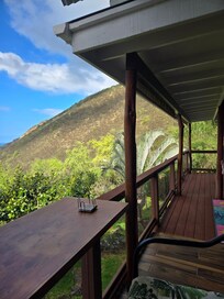 Counter with a view for morning coffee and evening drinks