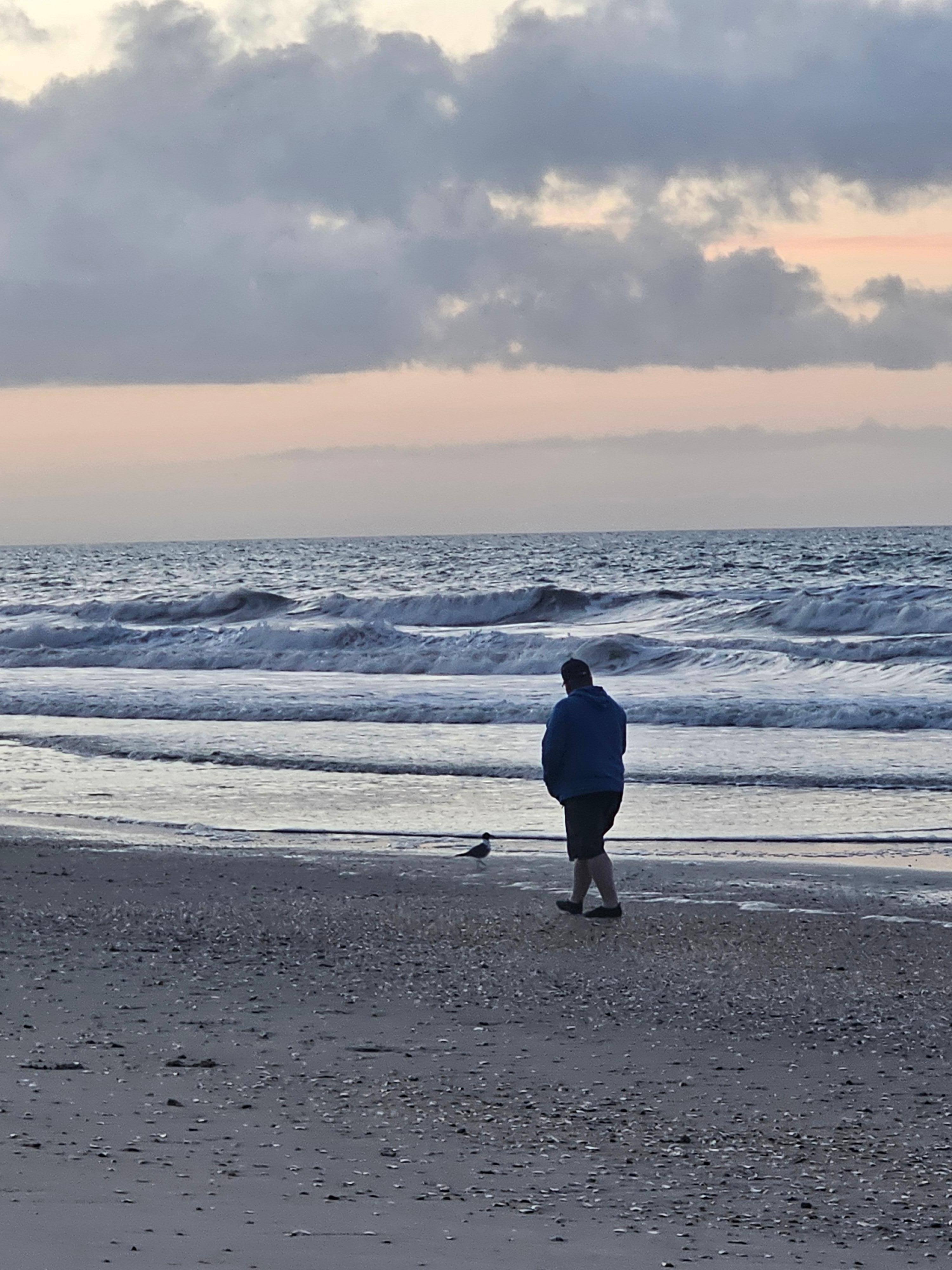 Sunrise walk on the beach