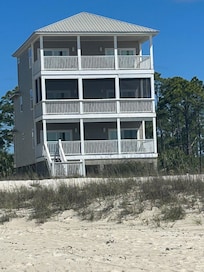 House from beach.