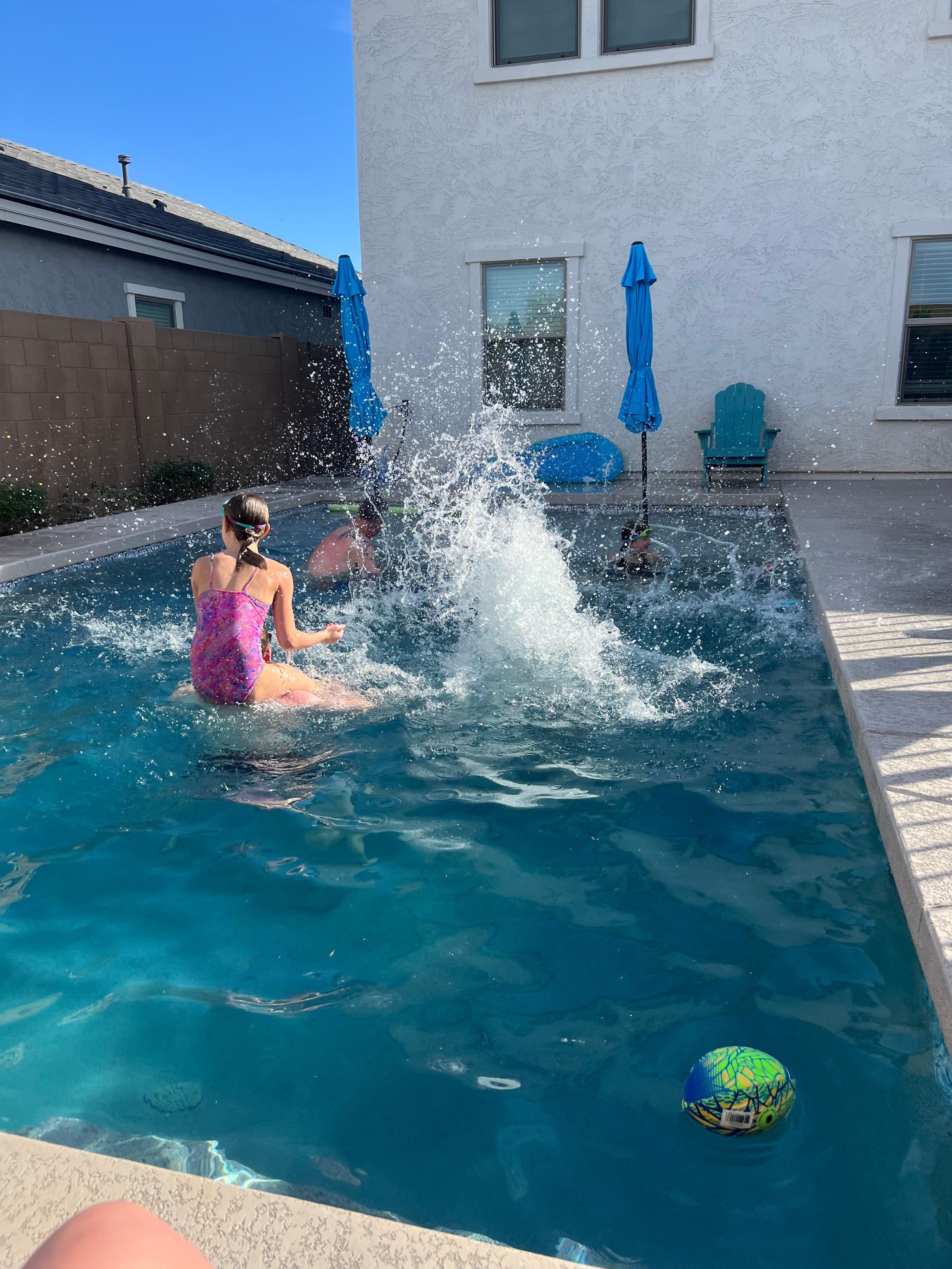 Fun pool time which we did a lot of 