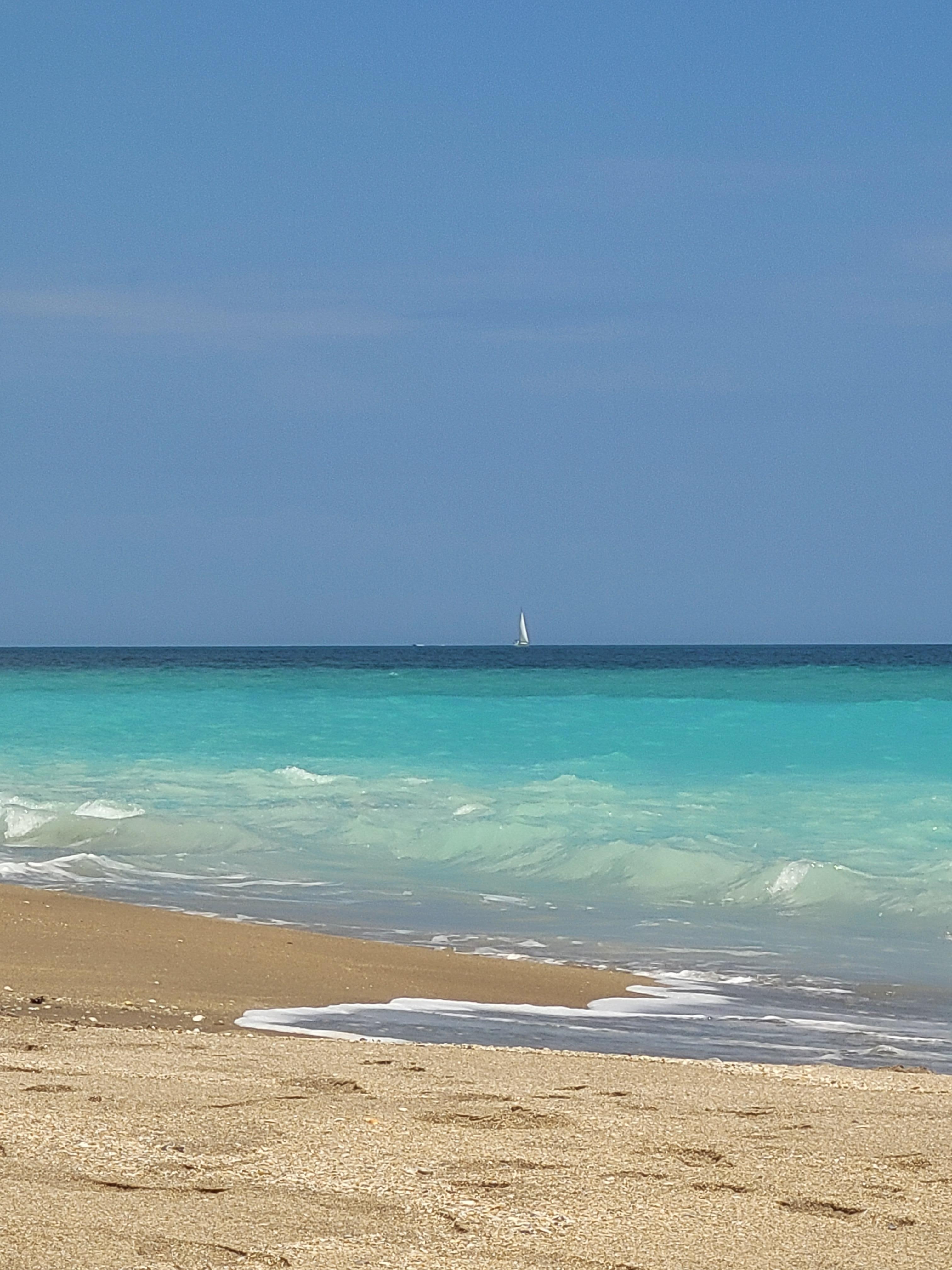 A view from the private beach.  