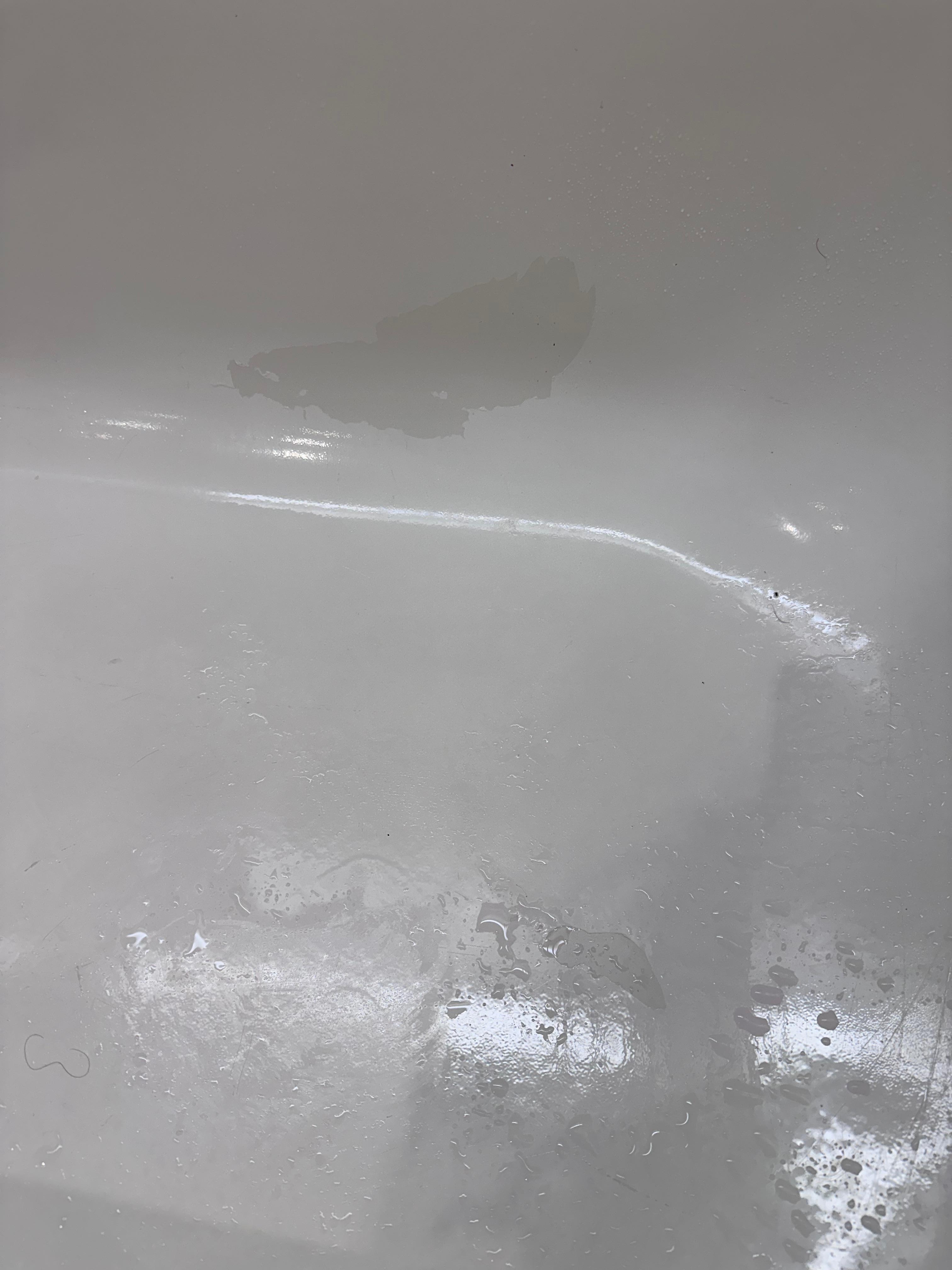 Paint flaking off bathtub 