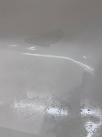 Paint flaking off bathtub