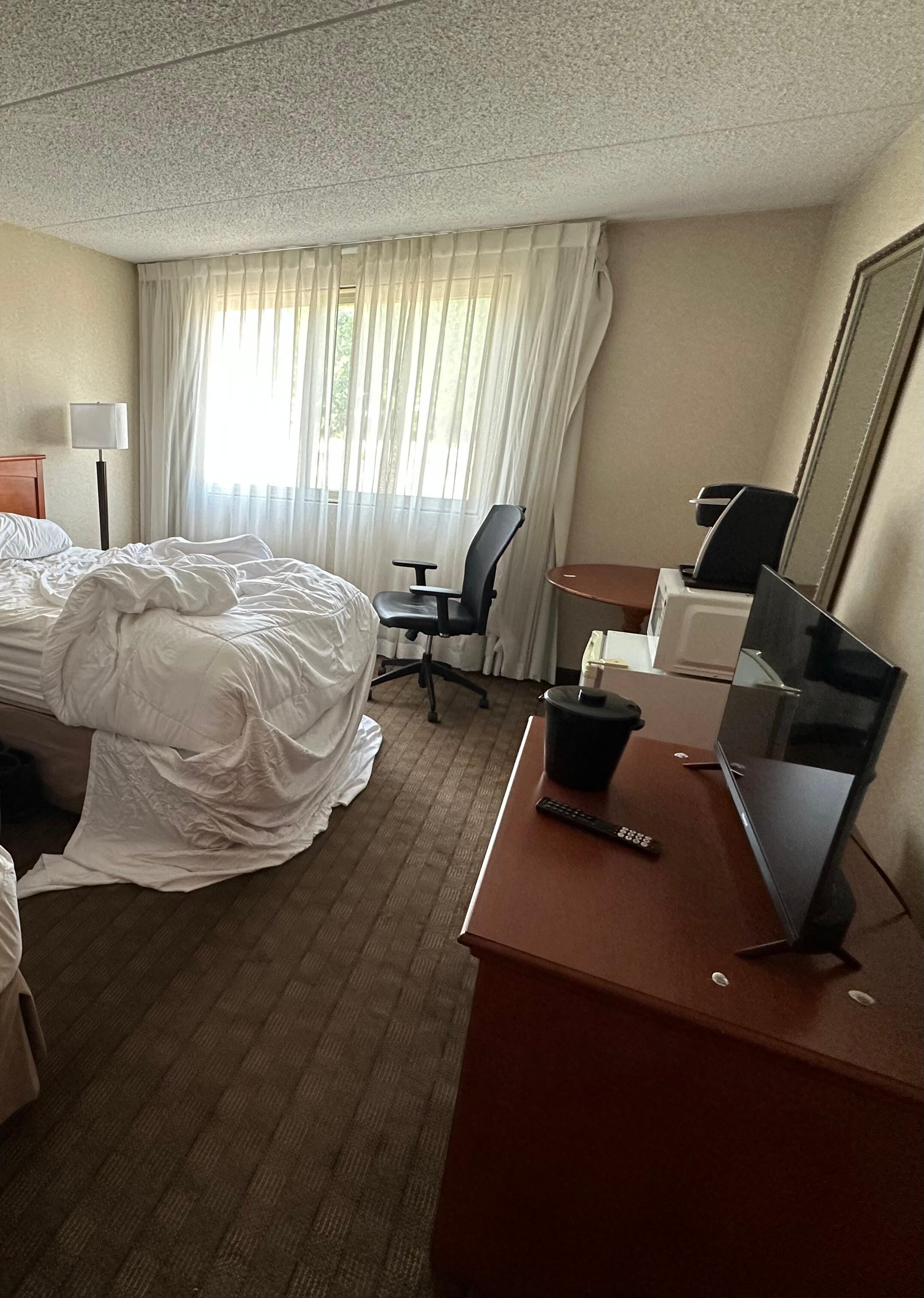 The room that was not made up when we arrived.