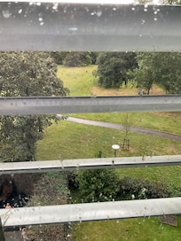 View from our room..shame about the metal bars!