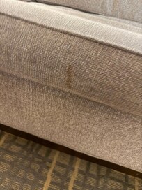 Nasty stain on the sofa