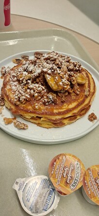Banana walnut pancakes!
