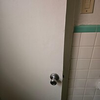Bathroom door that did not close