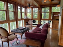 Lodge-style common room.