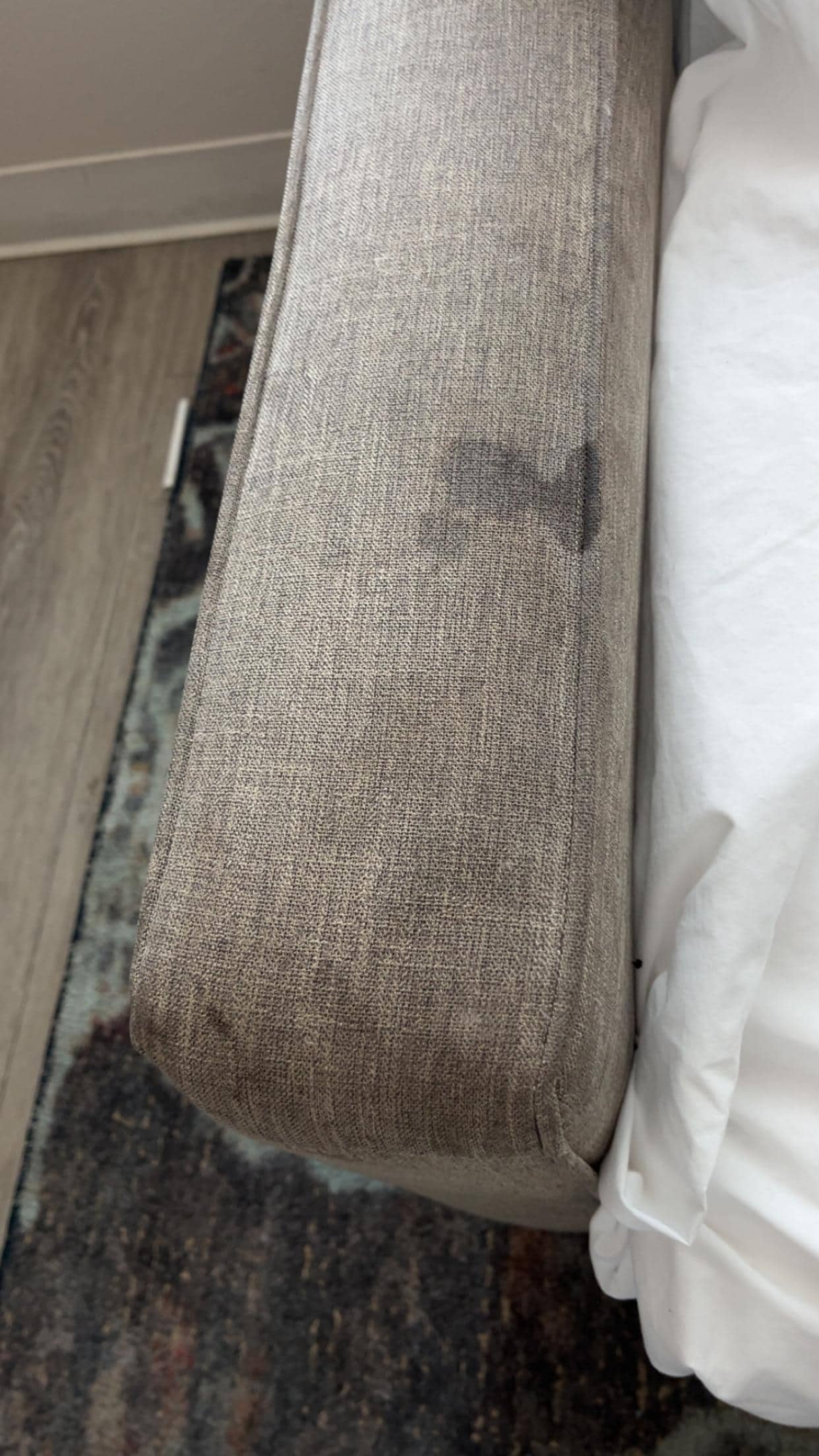 All the couches was dirty like this which is disgusting and we couldn’t even sit ass a family and watch movies or eat as a family.