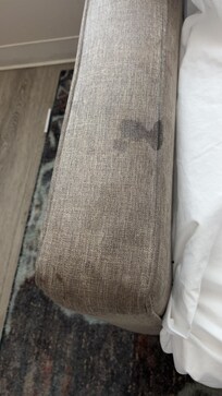 All the couches was dirty like this which is disgusting and we couldn’t even sit ass a family and watch movies or eat as a family.