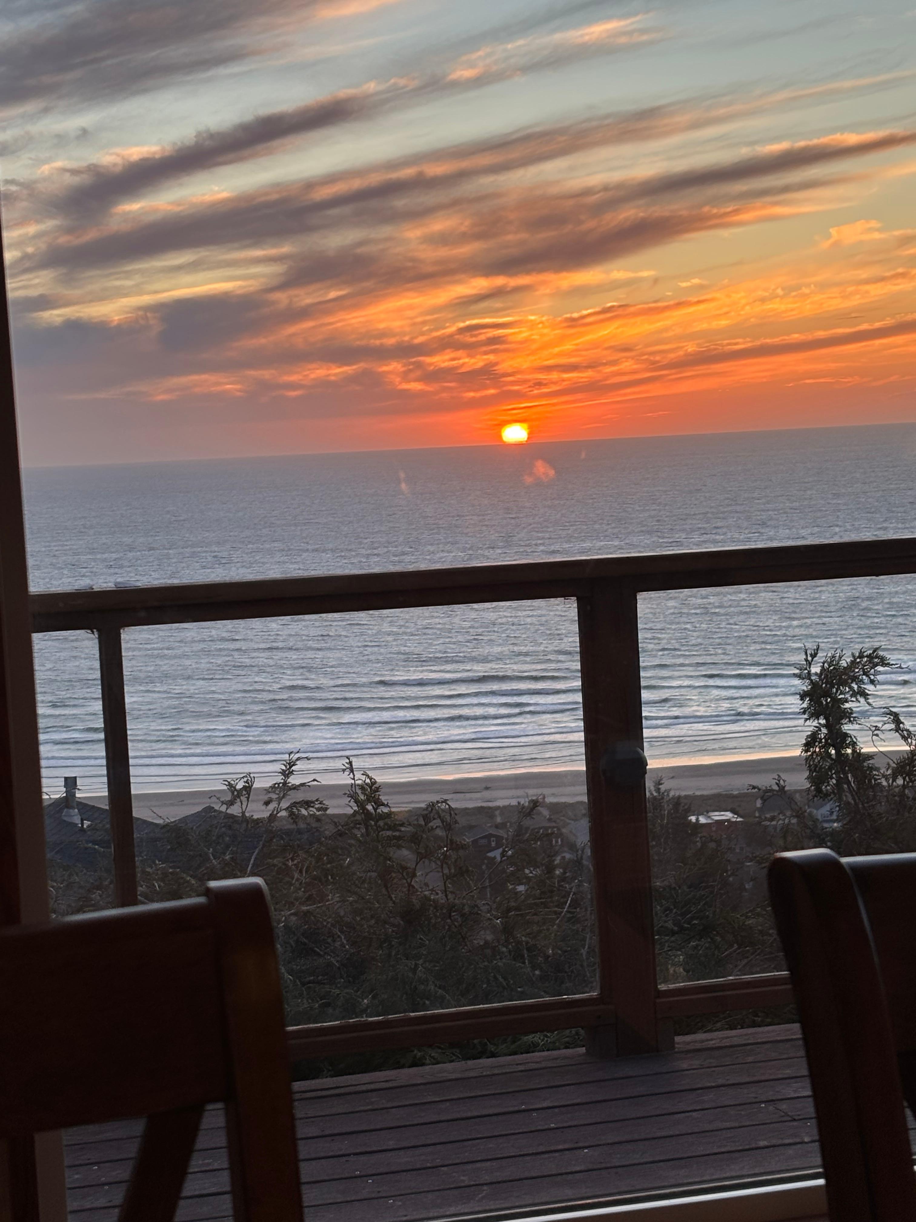 Our daily sunset off the balcony!!