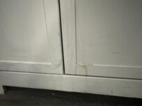 Unknown substance on cabinet