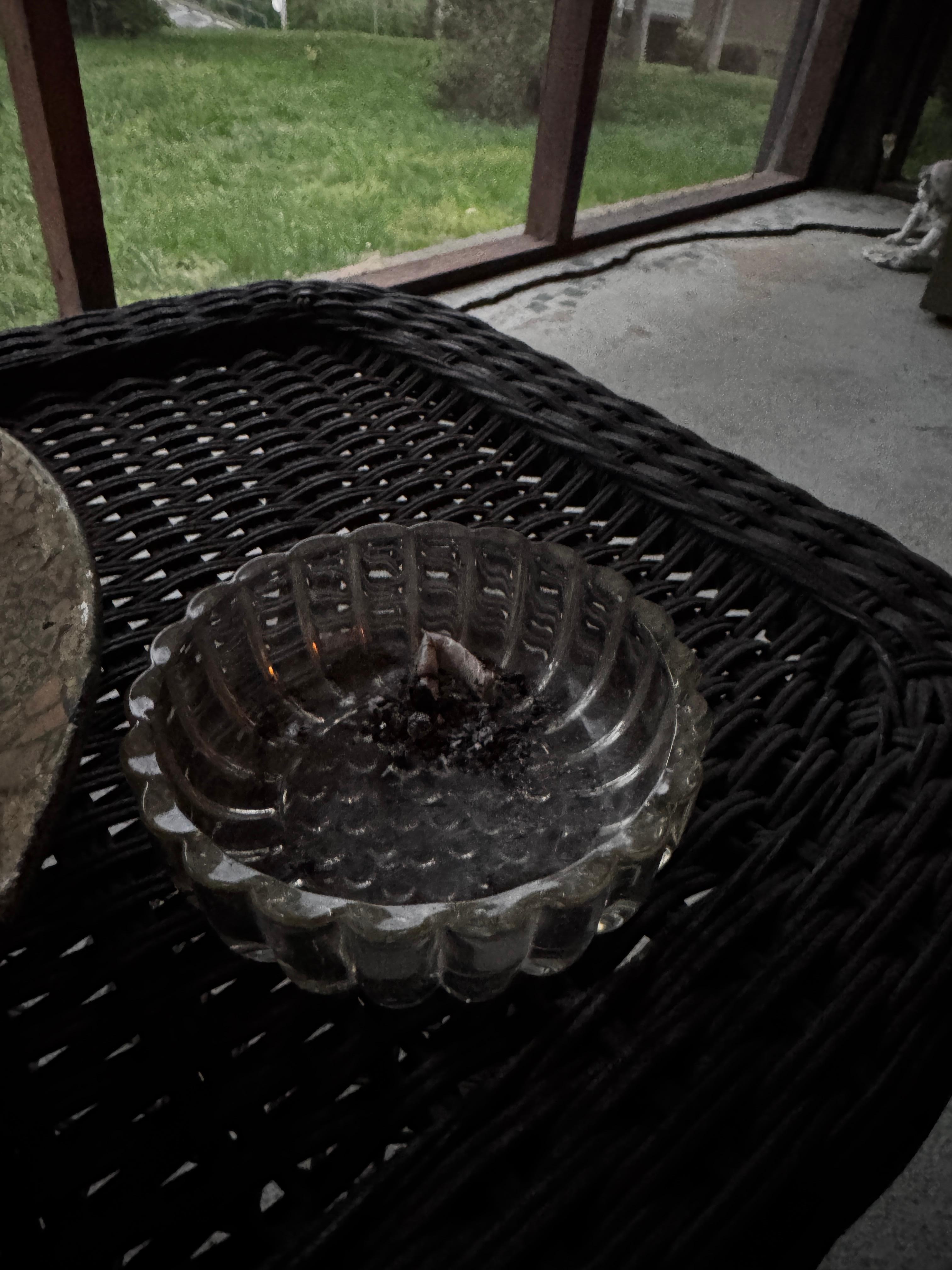 Cigarette left in none smoking property from previous guests 