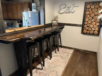 Gorgeous custom made furniture throughout the house