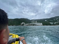 The resort from the ocean