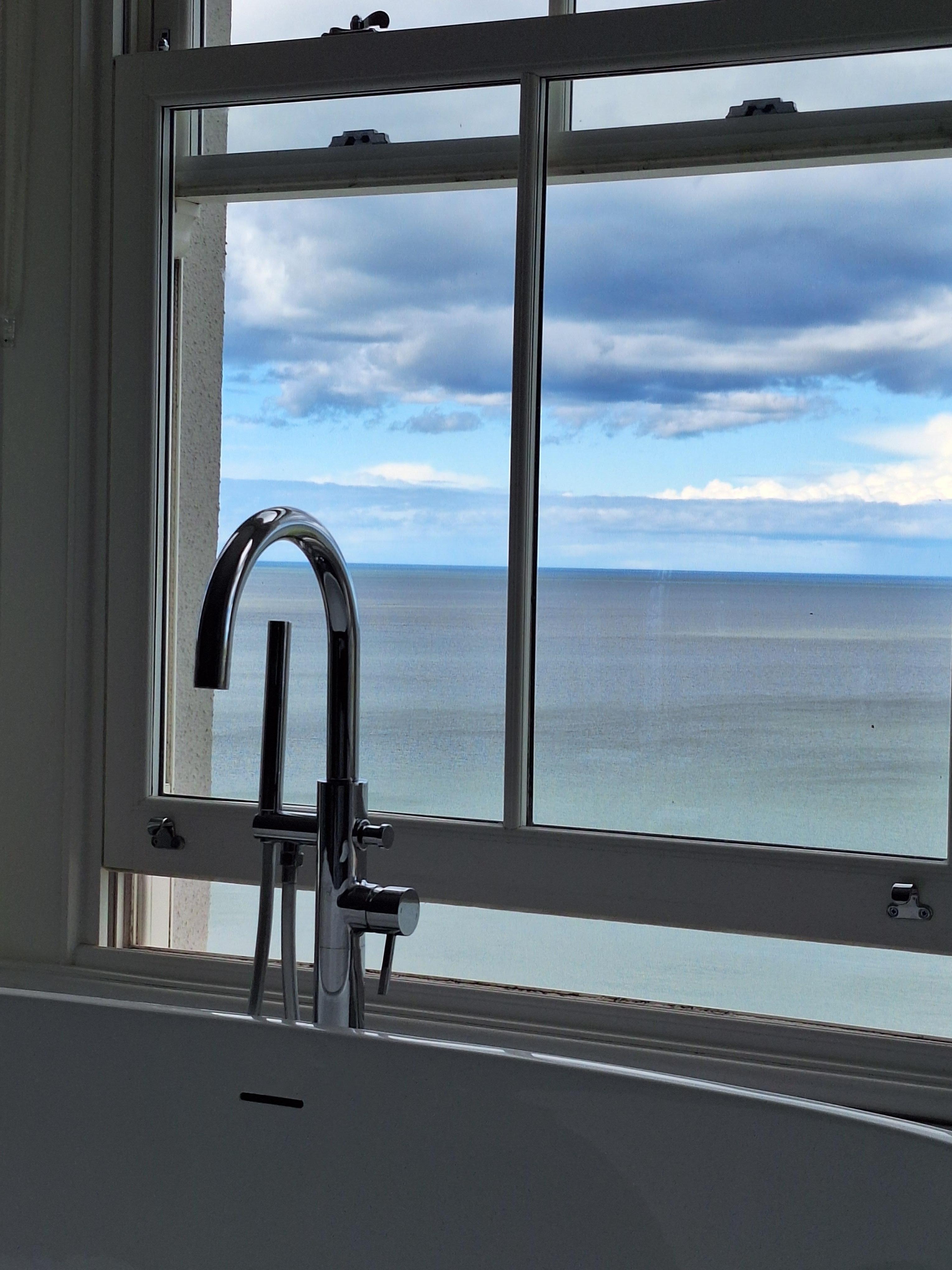 The morning view laid in bed